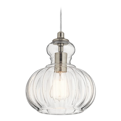 Kichler Lighting Transitional Pendant Brushed Nickel Riviera by Kichler Lighting 43956NI