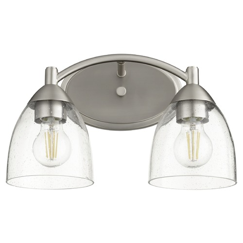 Quorum Lighting Barkley Satin Nickel Bathroom Light by Quorum Lighting 5069-2-265