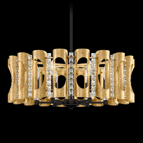Schonbek Lighting Schonbek Worldwide Lighting Twilight Heirloom Gold Pendant Light with Drum Shade MR1006N-22O