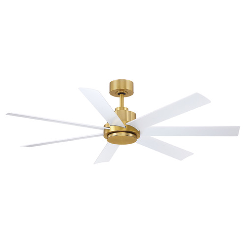 Fanimation Fans Pendry 56 Brushed Satin Brass Ceiling Fan Without Light by Fanimation Fans FPD6865BSMW