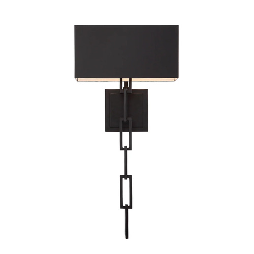 Crystorama Lighting Alston 2-Light Wall Sconce in Black & White by Crystorama Lighting 8682-MK-WH