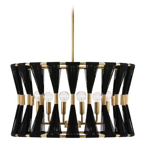 Capital Lighting Reeves Matte Black 5-Light Chandelier with Clear Seeded Glass by HomePlace by Capital Lighting 341161KP