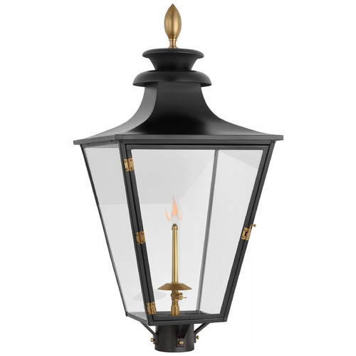 Visual Comfort Signature Collection Chapman & Myers Albermarle Gas Post Light in Black by VC Signature CHO7430BLKCG