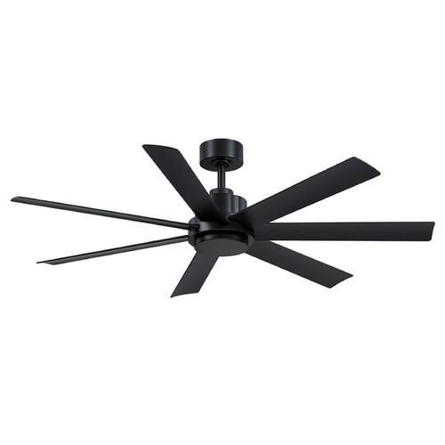 Fanimation Fans Pendry 56 Black Ceiling Fan Without Light by Fanimation Fans FPD6865BLW