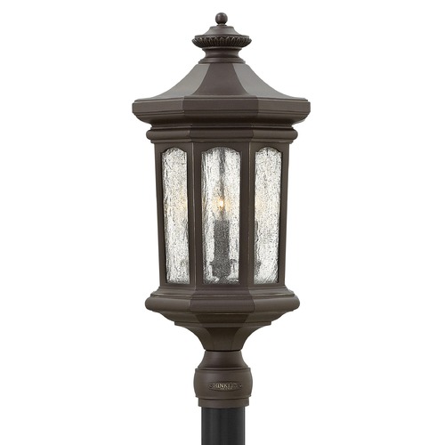 Hinkley Seeded Glass LED Post Light Bronze 26.25 Inches Tall by Hinkley Lighting 1601OZ-LL