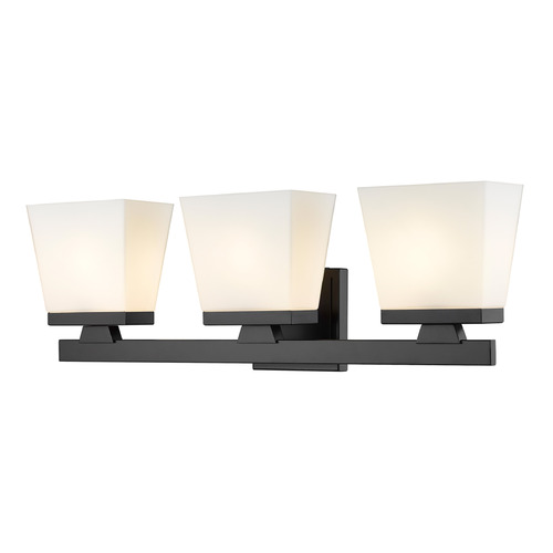 Z-Lite Astor Matte Black Bathroom Light by Z-Lite 1937-3V-MB