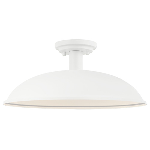 Matteo Lighting Farmley Matte White Semi-Flush Mount by Matteo Lighting X81911MW