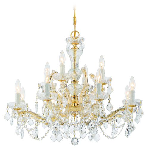 Crystorama Lighting Crystorama Lighting Maria Theresa Gold Crystal Chandelier 4479-GD-CL-I