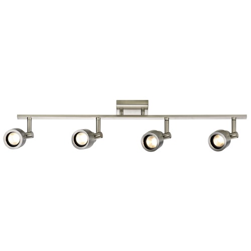 Recesso Lighting by Dolan Designs Track Light with 4 Stepped Cylinder Spot Lights - Satin Nickel - GU10 Base TR0204-SN