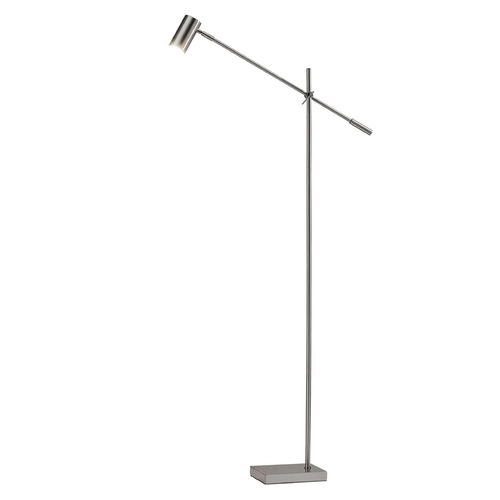 Adesso Home Lighting Adesso Home Collette Brushed Steel LED Swing Arm Lamp with Cylindrical Shade 4218-22
