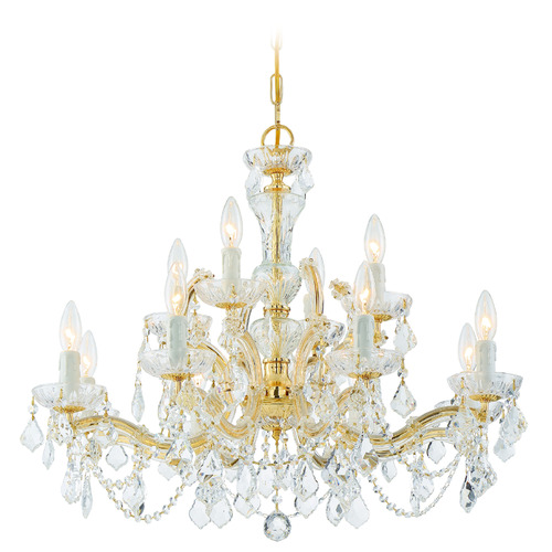 Crystorama Lighting Crystorama Lighting Maria Theresa Gold Crystal Chandelier 4479-GD-CL-S
