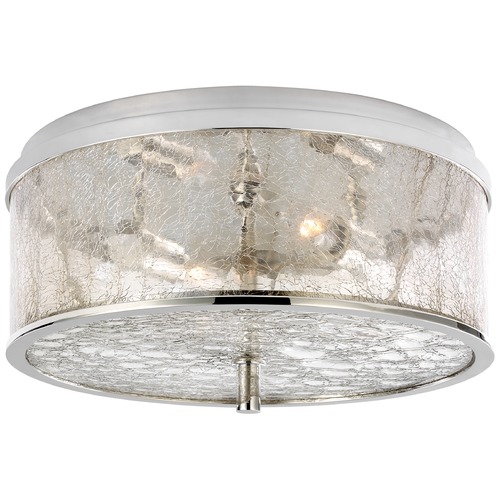 Visual Comfort Signature Collection Kelly Wearstler Liaison Flush Mount in Nickel by Visual Comfort Signature KW4202PNCRG