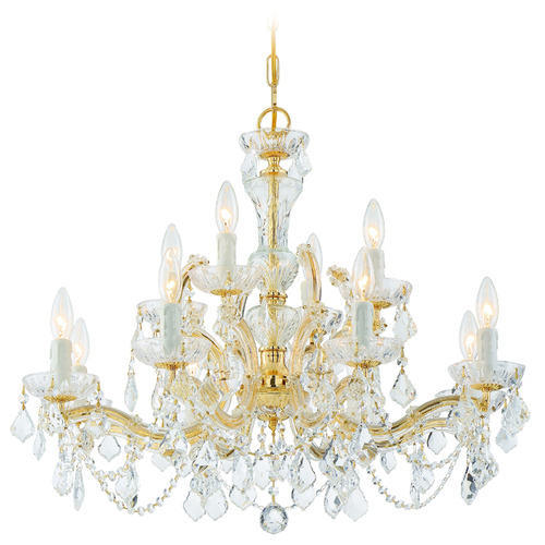 Crystorama Lighting Crystorama Lighting Maria Theresa Gold Crystal Chandelier 4479-GD-CL-SAQ
