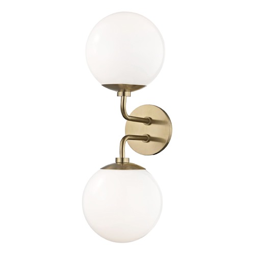 Mitzi by Hudson Valley Stella Aged Brass Sconce by Mitzi by Hudson Valley H105102-AGB