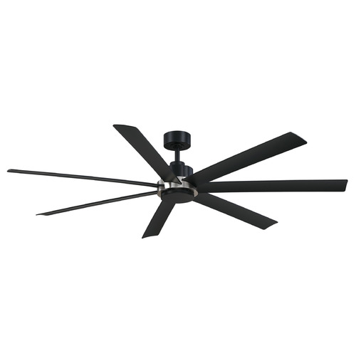 Fanimation Fans Pendry 72 Black with Brushed Nickel Accent Ceiling Fan Without Light by Fanimation Fans FPD6872BLBN
