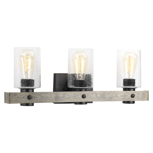 Progress Lighting Gulliver Graphite 3-Light Bathroom Light by Progress Lighting P300125-143
