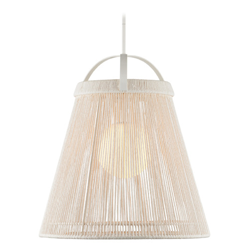 Currey and Company Lighting Currey and Company Parnell White & Gesso White Pendant Light with Globe Shade 9000-1302