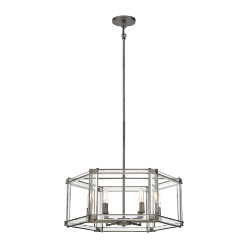 Minka Lavery Langen Square 6-Light Chandelier in Antique Nickel by Minka Lavery 3856-756
