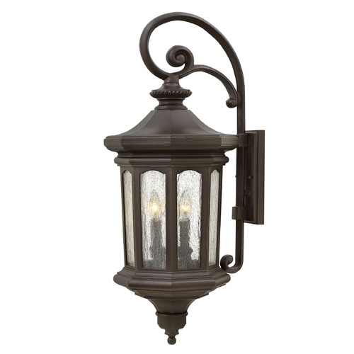 Hinkley Seeded Glass LED Outdoor Wall Light Bronze 31.5 Inches Tall by Hinkley Lighting 1605OZ-LL