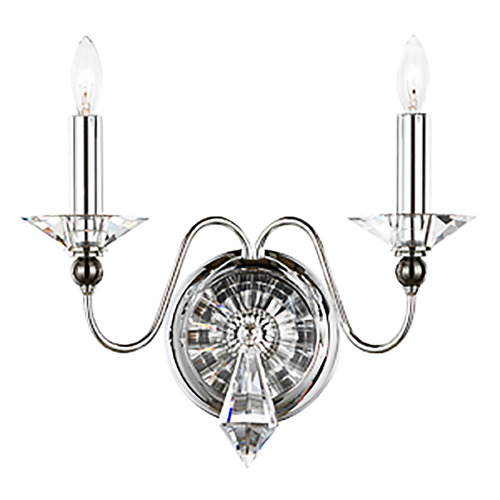Schonbek Lighting Jasmine Polished Silver Sconce by Schonbek Lighting 9672-40CL