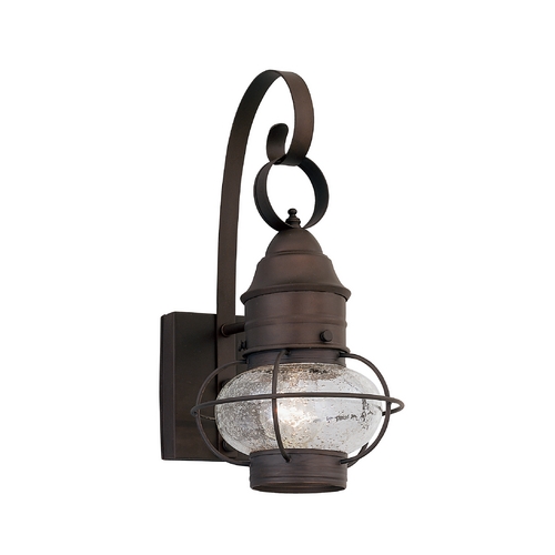 Designers Fountain Lighting Seeded Glass Outdoor Wall Light Bronze Designers Fountain Lighting 1751-RT