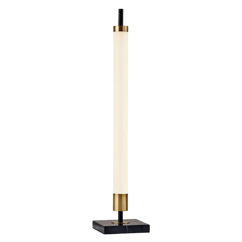 Adesso Home Lighting Adesso Home Piper Black and Antique Brass LED Table Lamp with Cylindrical Shade 4190-01