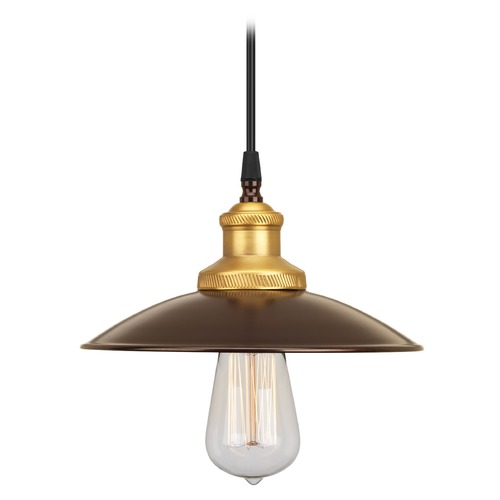 Progress Lighting Antique Bronze and Brass Mini Pendant by Progress Lighting P5161-20