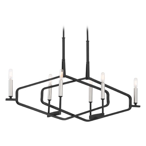 George Kovacs Lighting Traveler Sand Coal & Brushed Nickel Island Light by George Kovacs P1496-712