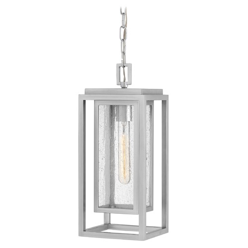 Hinkley Republic Satin Nickel LED Outdoor Hanging Light by Hinkley Lighting 1002SI-LL