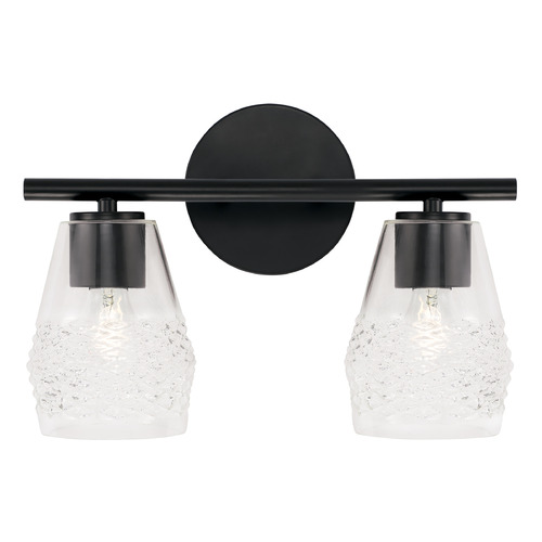 Capital Lighting Dena 14-Inch Vanity Light in Matte Black by Capital Lighting 145021MB-524