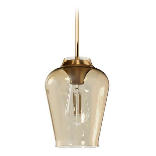 Hunter Fan Company Hunter Fan Company Vidria Alturas Gold Mini-Pendant Light with Bowl / Dome Shade 45235