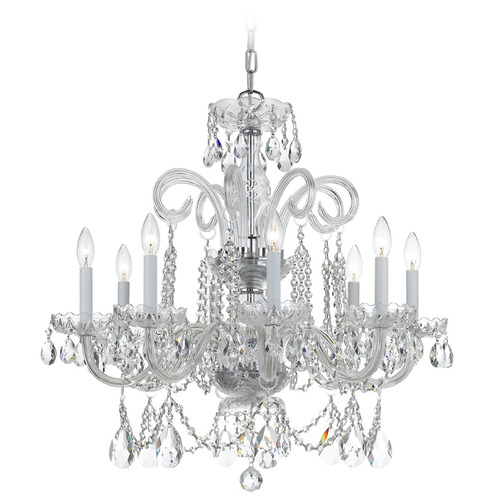 Crystorama Lighting Crystorama Lighting Traditional Crystal Polished Chrome Crystal Chandelier 5008-CH-CL-MWP