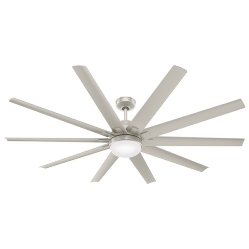 Hunter Fan Company Overton Matte Nickel LED Ceiling Fan by Hunter Fan Company 50718