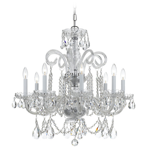 Crystorama Lighting Crystorama Lighting Traditional Crystal Polished Chrome Crystal Chandelier 5008-CH-CL-S