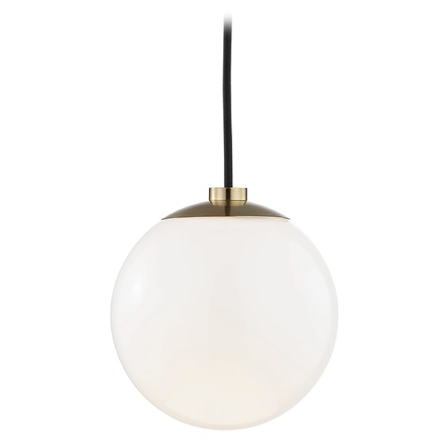 Mitzi by Hudson Valley Stella Aged Brass Mini Pendant by Mitzi by Hudson Valley H105701-AGB