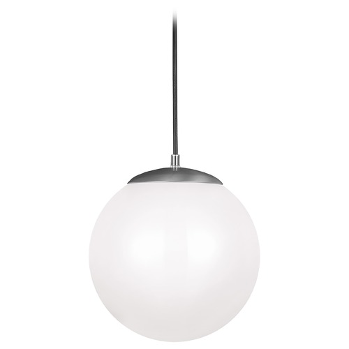 Visual Comfort Studio Collection Leo Hanging Globe Satin Aluminum LED Pendant by Visual Comfort Studio 602293S-04