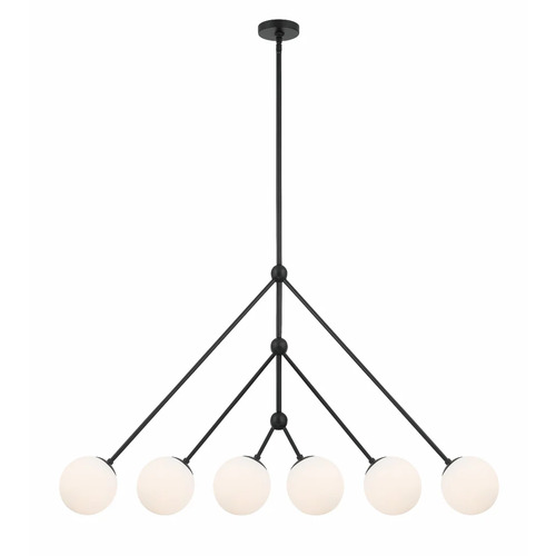 Crystorama Lighting Omni 6-Light Chandelier in Matte Black by Crystorama Lighting OMN-3006-MK