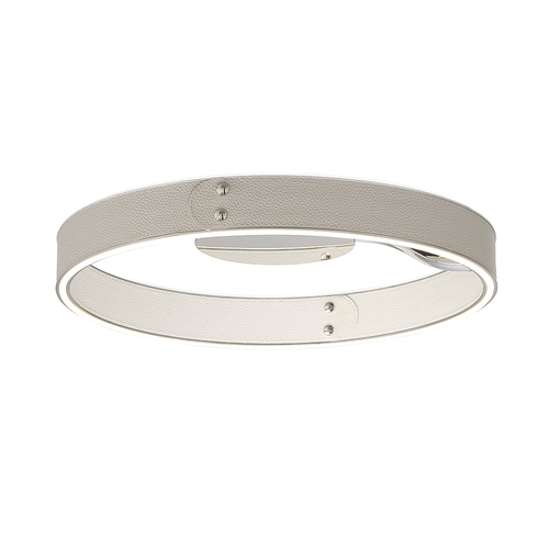 Eurofase Lighting Verdura 15-Inch LED Leather Flush Mount in Grey by Eurofase Lighting 43893-034