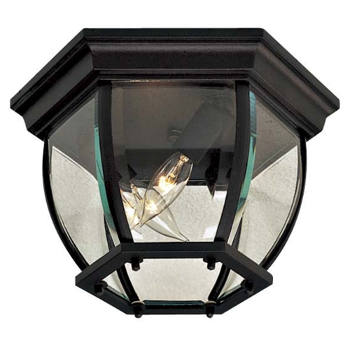 Minka Lavery Flush Mount with Clear Glass in Black by Minka Lavery 71174-66