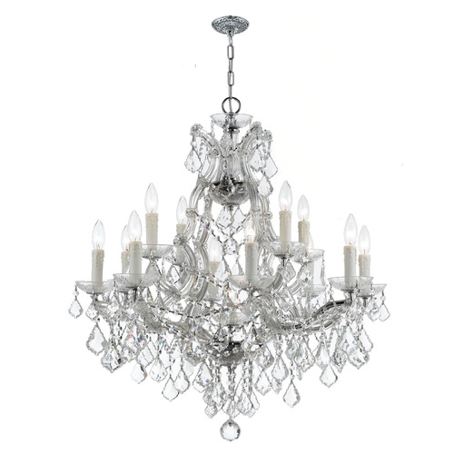 Crystorama Lighting Maria Theresa 29-Inch Chandelier in Chrome by Crystorama Lighting 4412-CH-CL-MWP