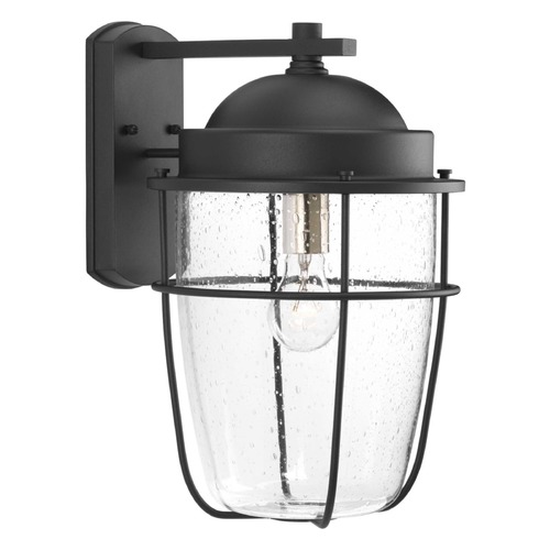 Progress Lighting Holcombe Black Large Outdoor Wall Light by Progress Lighting P560067-031