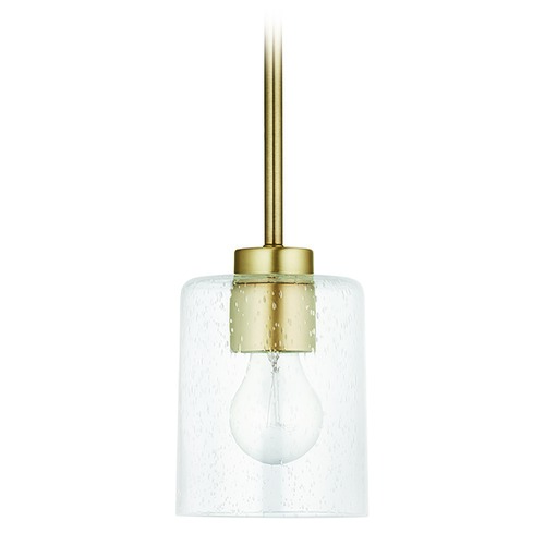 HomePlace by Capital Lighting Greyson 4.75-Inch Mini Pendant in Aged Brass by HomePlace by Capital Lighting 328511AD-449