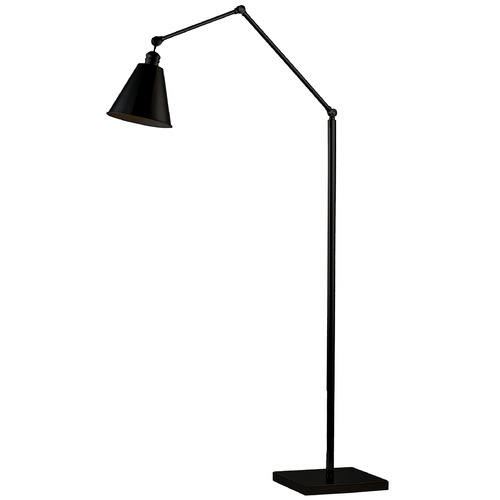 Maxim Lighting Maxim Lighting Library Black Swing Arm Lamp with Conical Shade 12228BK