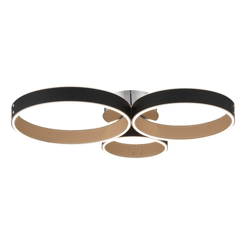 Eurofase Lighting Verdura LED Leather Flush Mount in Black by Eurofase Lighting 43894-017