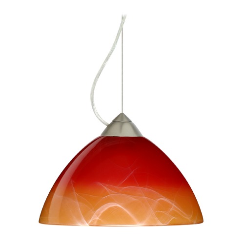 Besa Lighting Besa Lighting Tessa Satin Nickel LED Pendant Light 1KX-4201SL-LED-SN