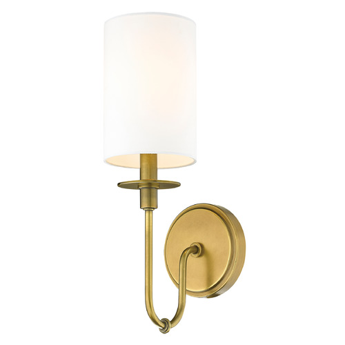 Z-Lite Ella Rubbed Brass Sconce by Z-Lite 809-1S-RB-WH