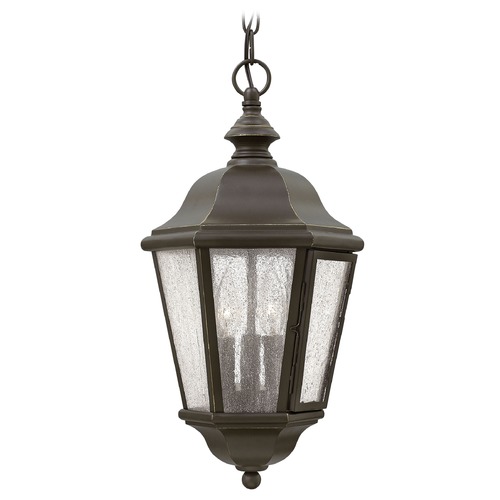 Hinkley Traditional LED Seeded Glass Bronze Outdoor Hanging Light by Hinkley Lighting 1672OZ-LL