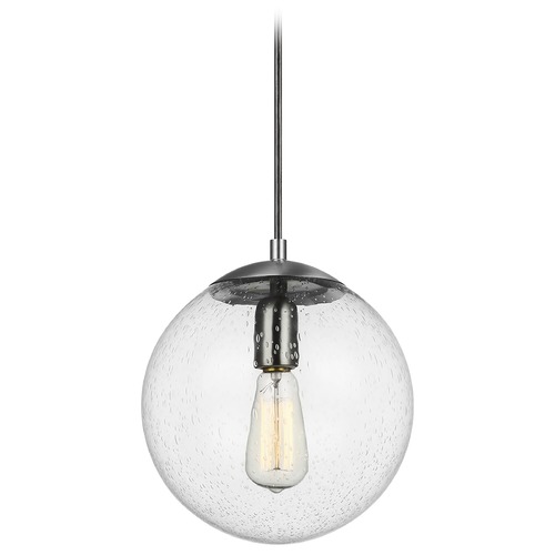 Visual Comfort Studio Collection Leo Hanging Globe Satin Aluminum Pendant by Visual Comfort Studio 6601801-04