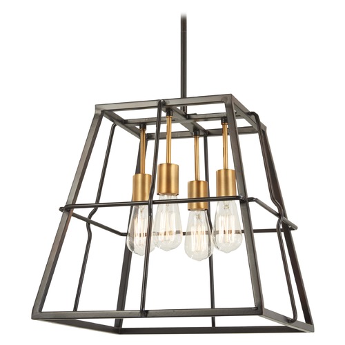 Minka Lavery Bronze with Natural Brush Pendant by Minka Lavery 4763-416