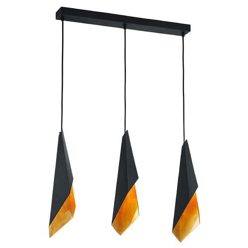 Alora Lighting Velo Matte Black & Gold Foil Multi-Light Pendant by Alora Lighting LP303044MBGF